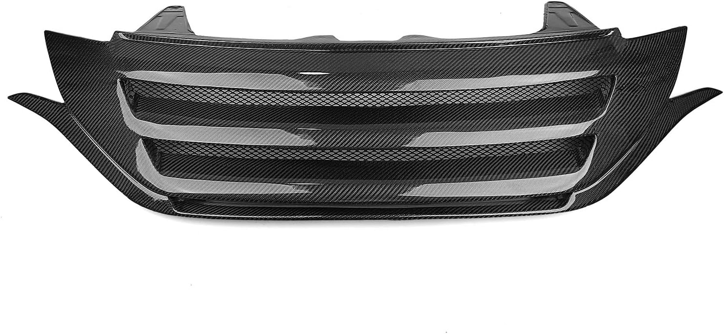 Front Bumper Grille Racing Grill Hood Vent Mesh Grid Compatible With Honda CRV CR-V 2012-2014(Fiberglass)