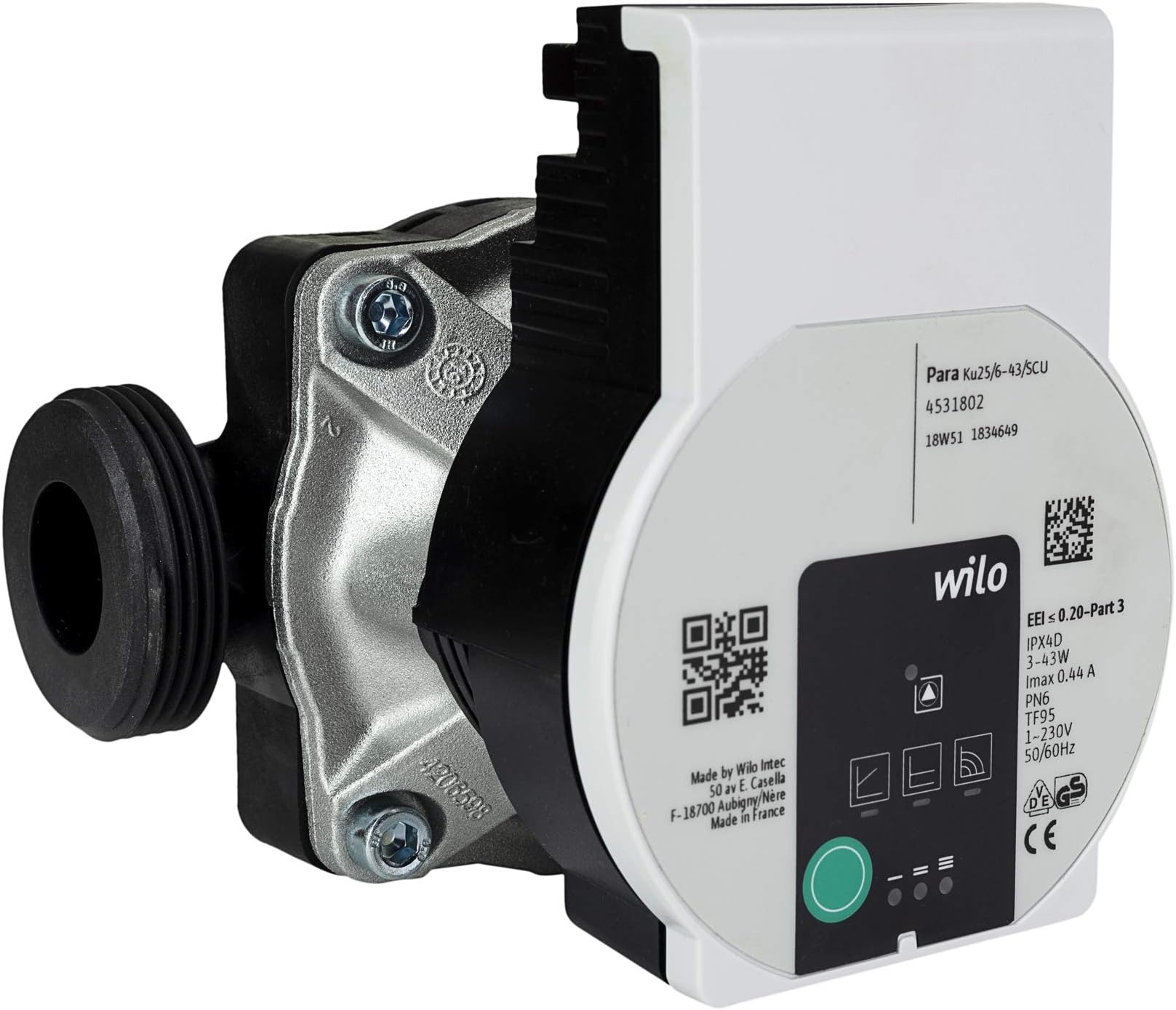 Wilo Yonos para Pump (A-Rated) for Underfloor Under Floor Heating Manifolds