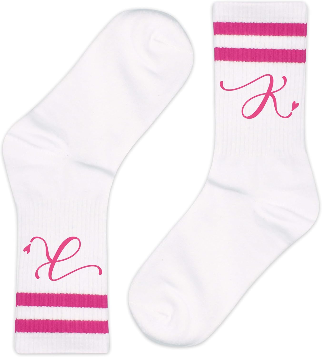 Women's Hot Pink Striped Socks - Birthday Gift, Ladies - Image 4