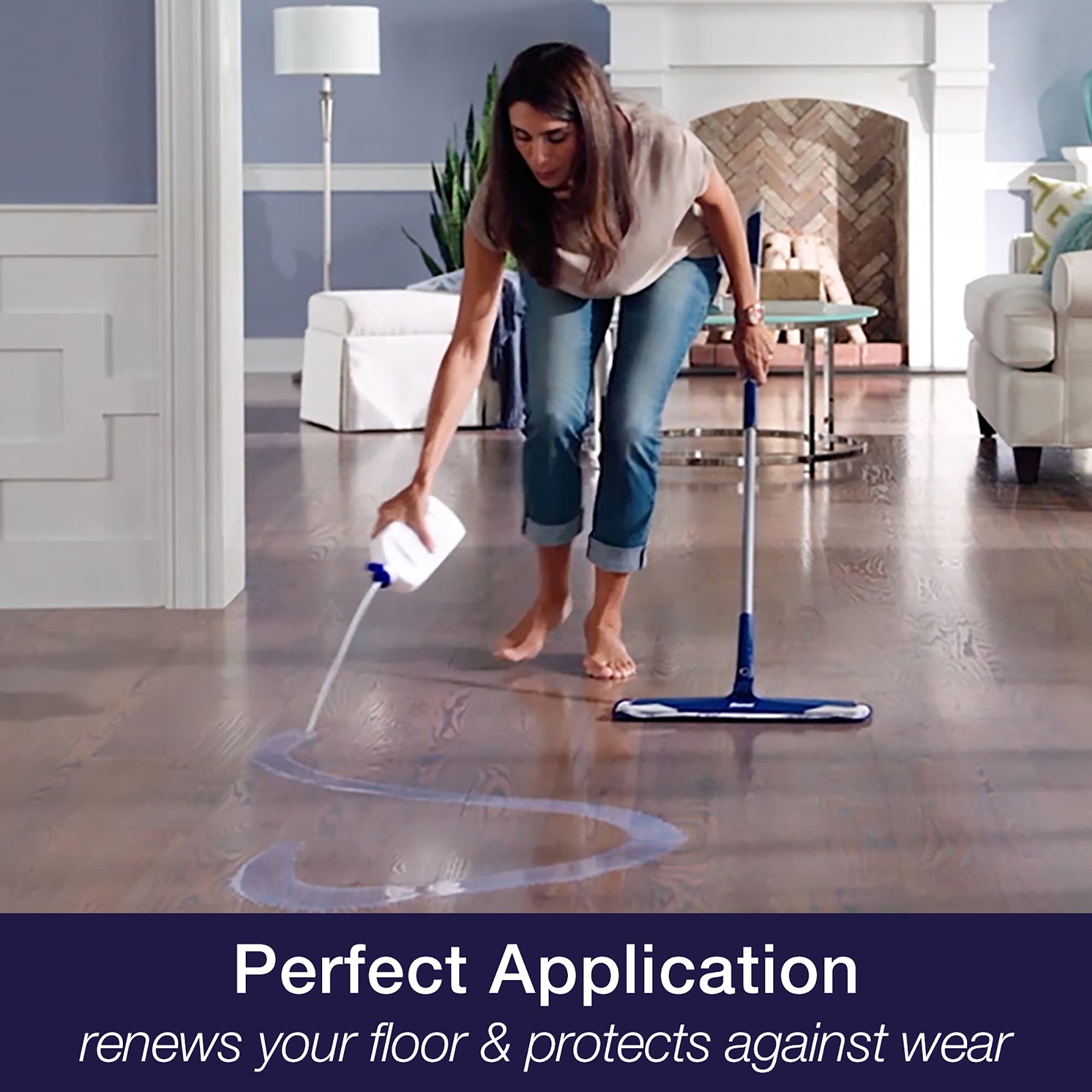 Buy Bona Wood Floor Polish, Matt, 1 Litre & Microfiber Applicator Pad