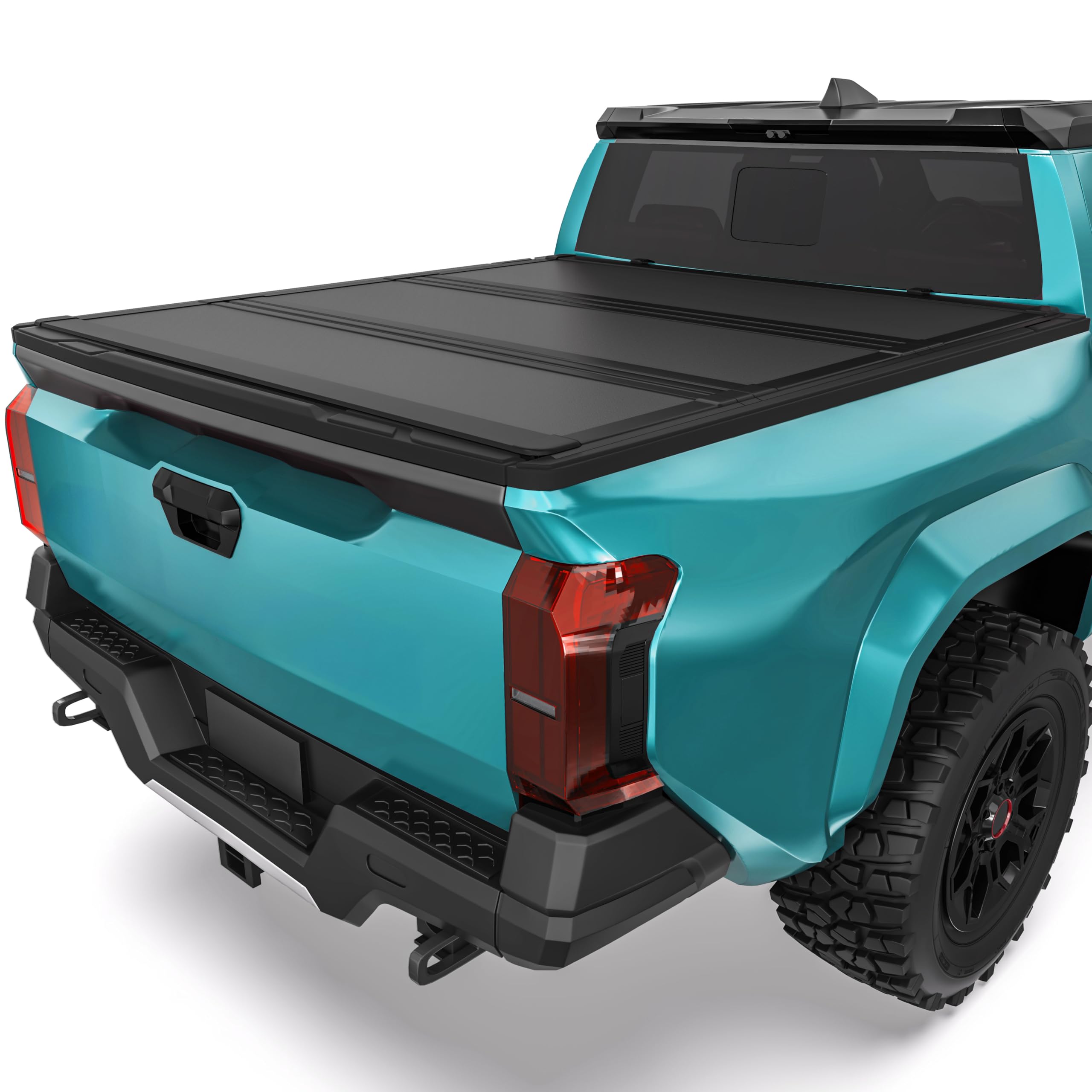 LEDKINGDOMUS Low-Profile Hard Trifold Truck Bed Tonneau Cover Fits for Toyota Tacoma 2024 2025 2026 with Tacoma Bed Rail | 6ft Bed (Excl. Trail Edition)