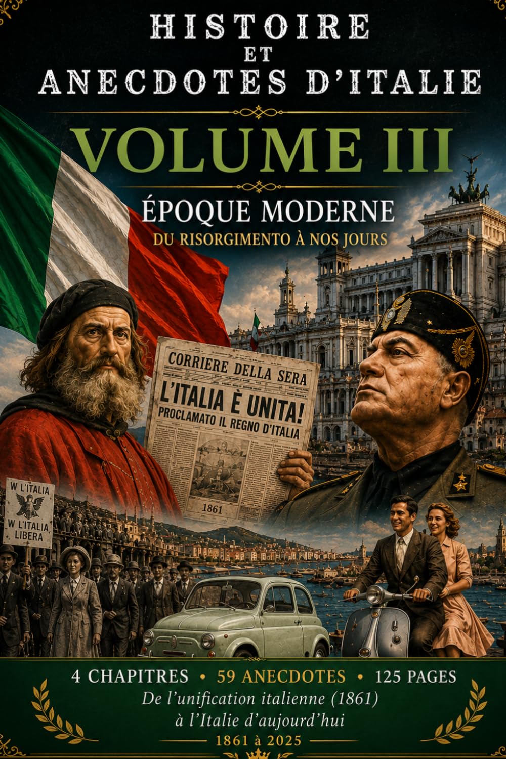 HISTOIRE et ANECDOTES D'ITALIE Du Risorgimento à nos jours: VOLUME III — ÉPOQUE MODERNE--Version Couleur--
