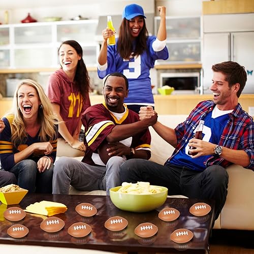 Miniatura 4 de Uogw Paquete de 36 pelotas de fútbol antiestrés, mini pelotas de fútbol de espuma de 2.17 pulgadas, decoración de superbowl para fiesta, mini