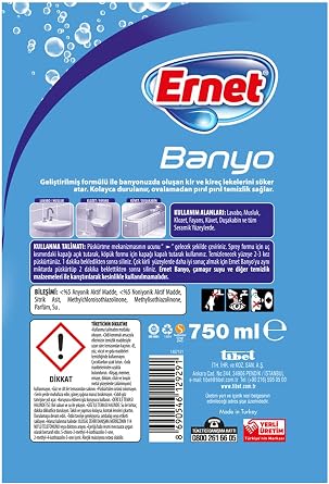 Ernet Süper Likit Promosyon Mutfak + Banyo Temizliği (1+1) 750 ml Sprey'li