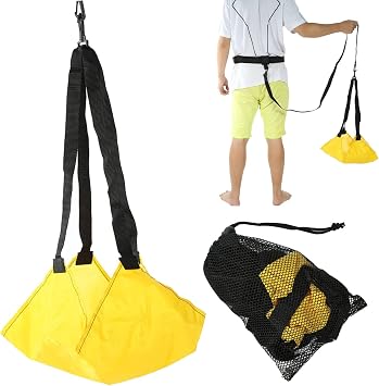Swim Parachute, Adjustable Swimming Resistance Belt Swim Tether Tempo Training Equipment Swimmers Build Speed & Endurance for Adults and Children Pool Workout