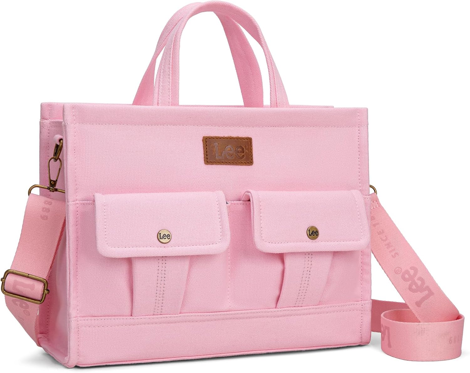 Montana West x Lee Work Tote Bag for Women Crossbody Canvas Messenger Bag for Everyday Shoulder Bag with Pockets