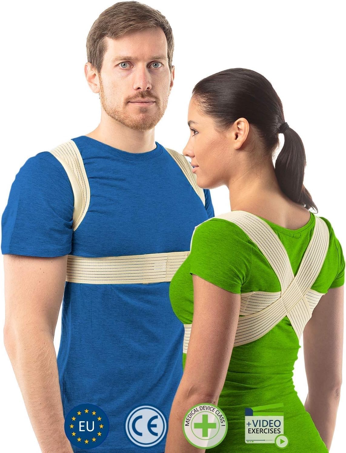 aHeal Orthopedic Support Brace Posture Corrector - Perfect for Lower and Upper Back Pain Relief Neck Pain Scoliosis Kyphosis for Men Women and Kids - Size 0