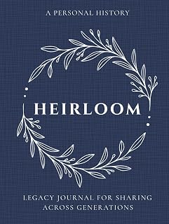 Heirloom: A Family History & Legacy Journal for Sharing Life Stories Across Generations: Keepsake Memory Book with Guided Prompts to Capture Stories, ... – Large Print Premium Hardcover – Navy