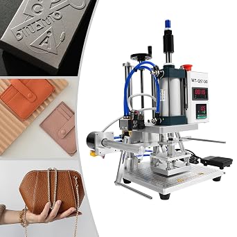 Electric Stamping Machine Pneumatic Hot Foil Stamping Machine,Pneumatic Leather Hot Stamping Machine for Leather, PVC, Paper, Plastic