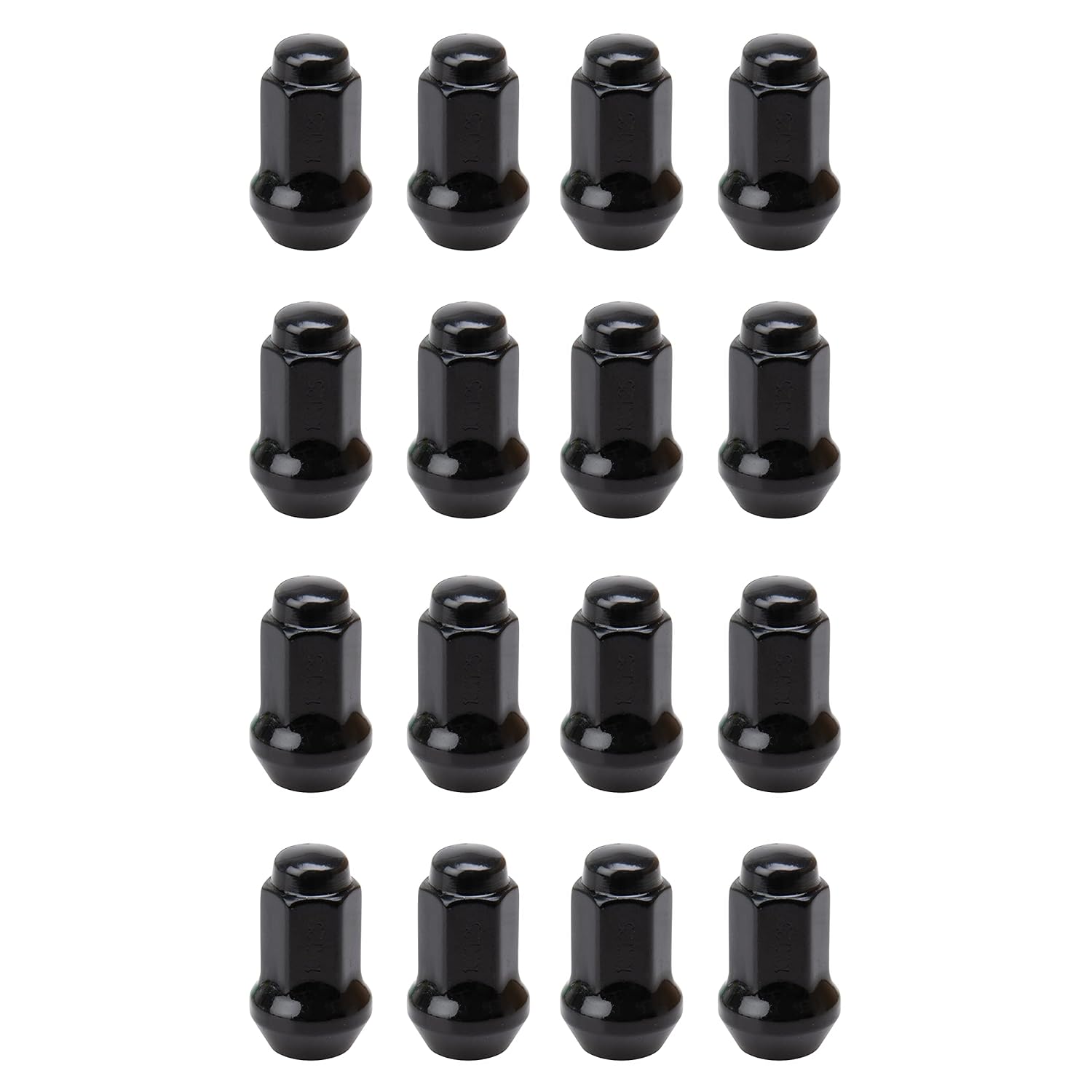 Tusk Tapered Lug Nut Kit 10mm x 1.25mm Thread Pitch (16-Pack) w/14mm Head Black