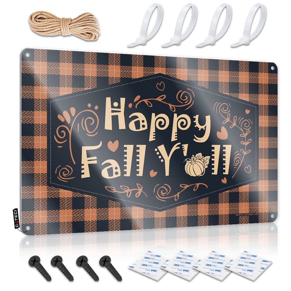 Things For Boys Room Happy Fall Y'All Tin Sign 1 Funny Decor For Bar Bar Rules Tin Metal Sign(20X30CM)