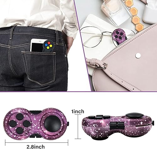 Miniatura 105 de WTYCD El Fidget Retro original: Juego de control clásico de goma Fidget Focus Toy con funciones de 8 vueltas y cordón - perfecto para aliviar