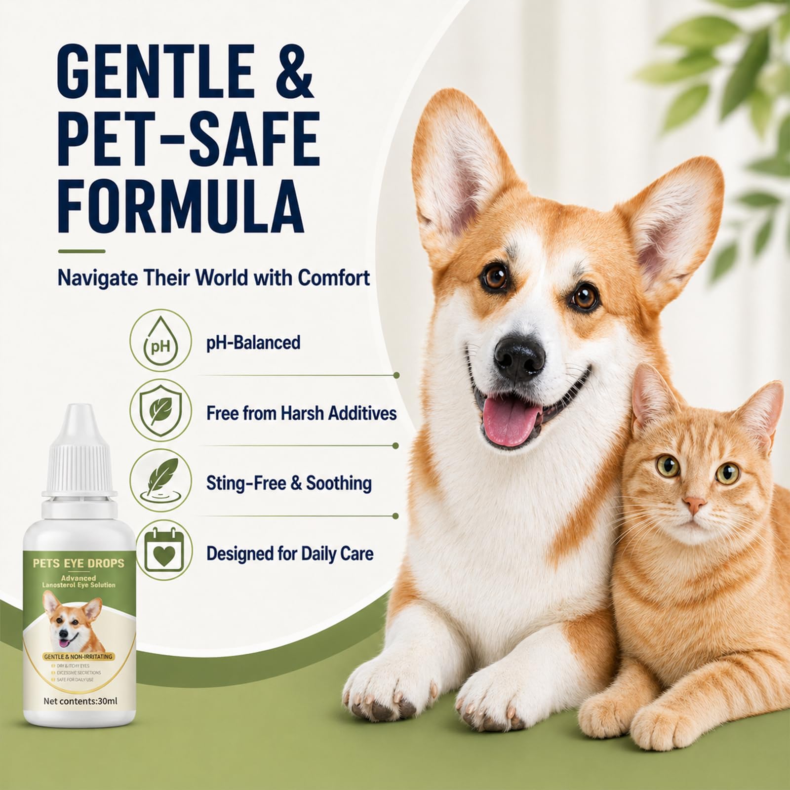Dog Cataract Eye Drops for Dogs & Cats, Hydrating Pet Eye Wash & Lubricating Drops for Cloudy, Dry, Itchy & Watery Eyes, Not for Human, Gentle Daily Eye Care for Tear Stain Cleaning Support, 30 mL — Amazon image 5