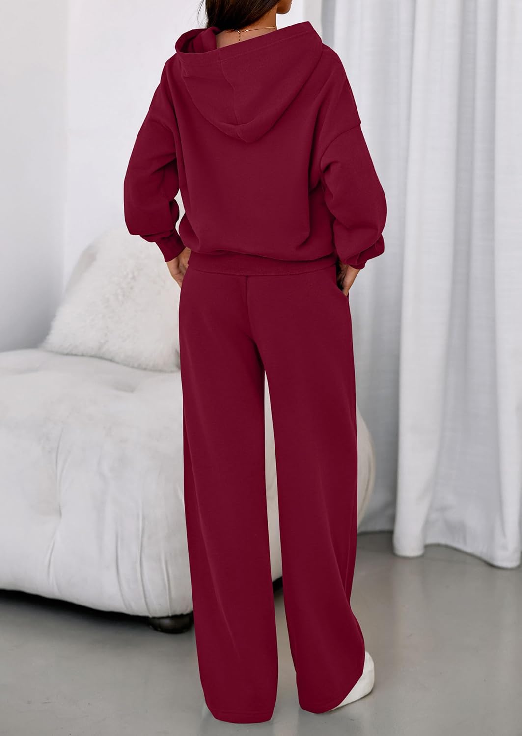 PRETTYGARDEN Womens Sweatsuits 2 Piece Set 2026 Casual Winter Long Sleeve Hoodie Loose Wide Leg Sweatpants Fall Tracksuit - Image 4