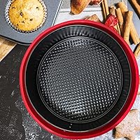 Vista 7 de GBYAN Protector de Molde Desmontable de Silicona para Cheesecake para Molde Desmontable Redondo de 7'', 7.5'', Protector de Baño María