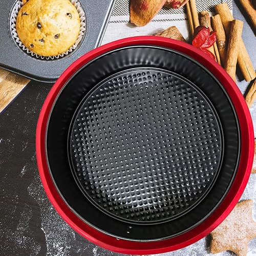 Miniatura 7 de GBYAN Springform - Protector de sartén para molde desmontable de 9 pulgadas, 9.5 pulgadas, bandeja redonda de baño de agua para pastel de queso,