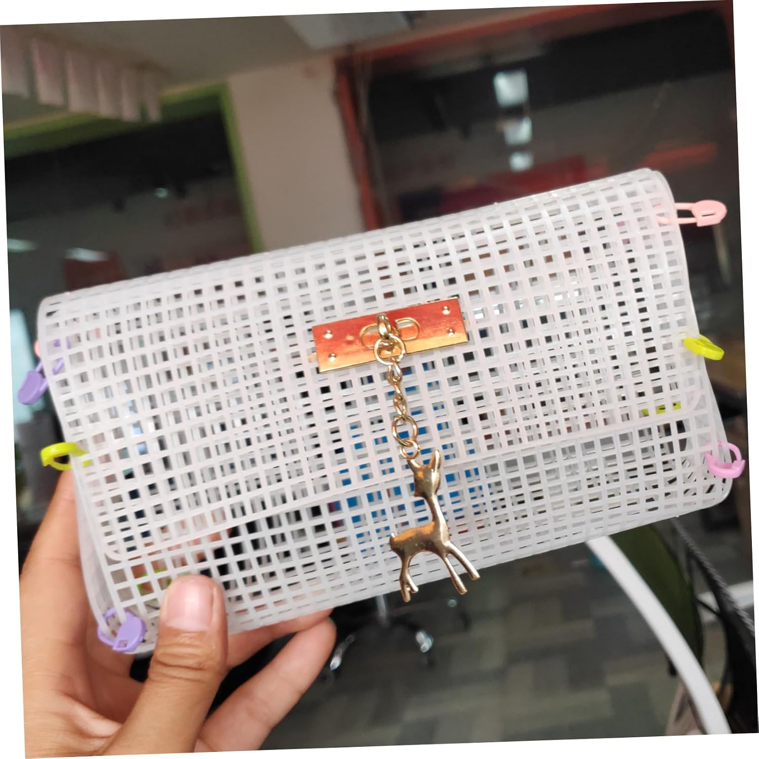 Kisangel 5pcs Multi-Function Plastic Mesh Sheets Cross Stitching Pads for DIY Craft