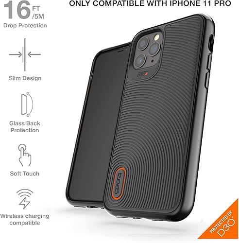 Miniatura 2 de ZAGG Gear4 Battersea - Funda compatible con iPhone 11 Pro, protección avanzada contra impactos con tecnología D3O integrada, funda para teléfono,
