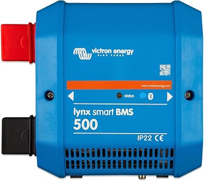 Victron Energy Lynx Smart BMS 500 M8 Battery Management System for Smart Lithium Batteries, Bluetooth Monitoring, 500A Shunt, Pre-Charge, Contactor, Blue