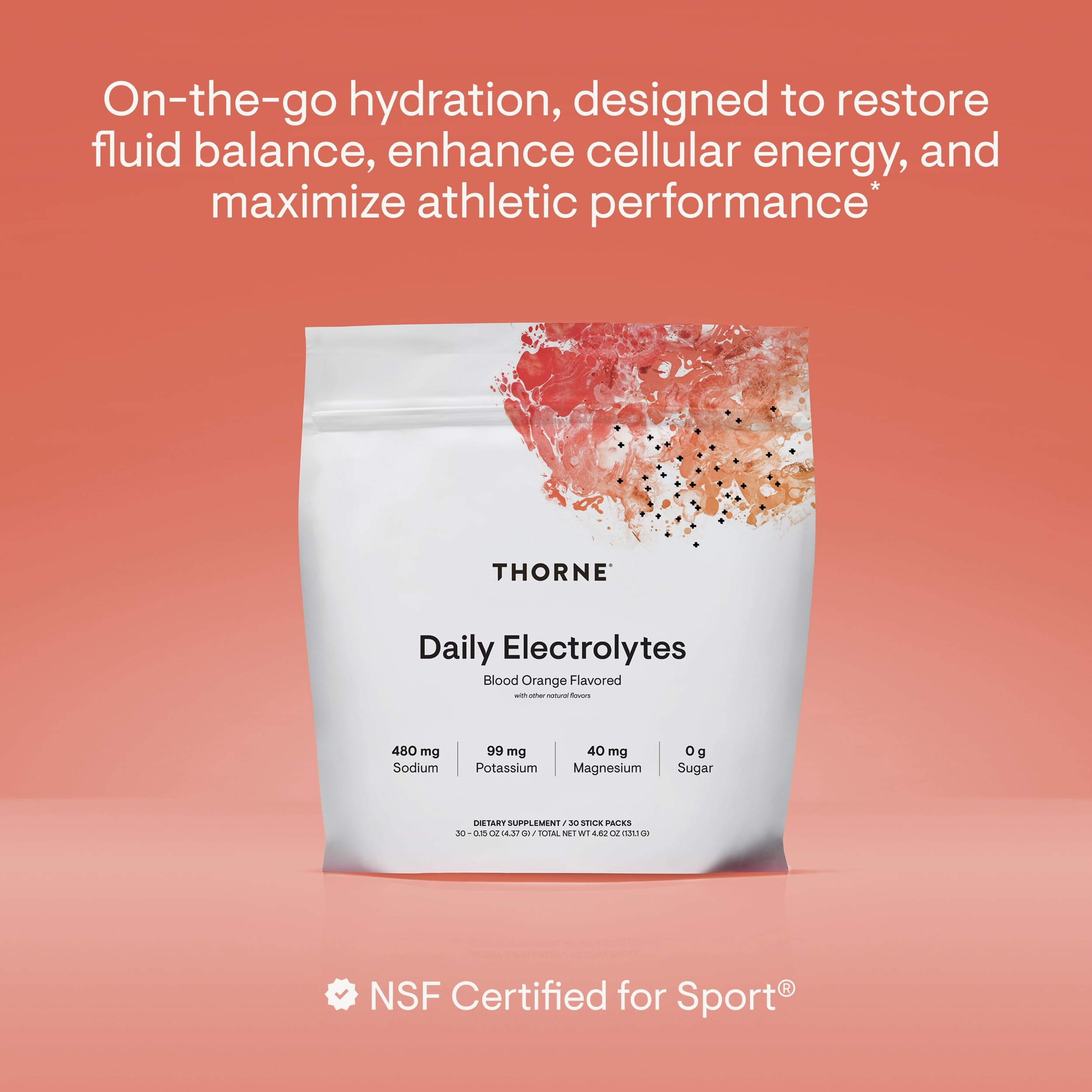 THORNE Daily Electrolytes, Electrolyte Powder Drink Mix, 30 Stick Packs — Amazon image 2