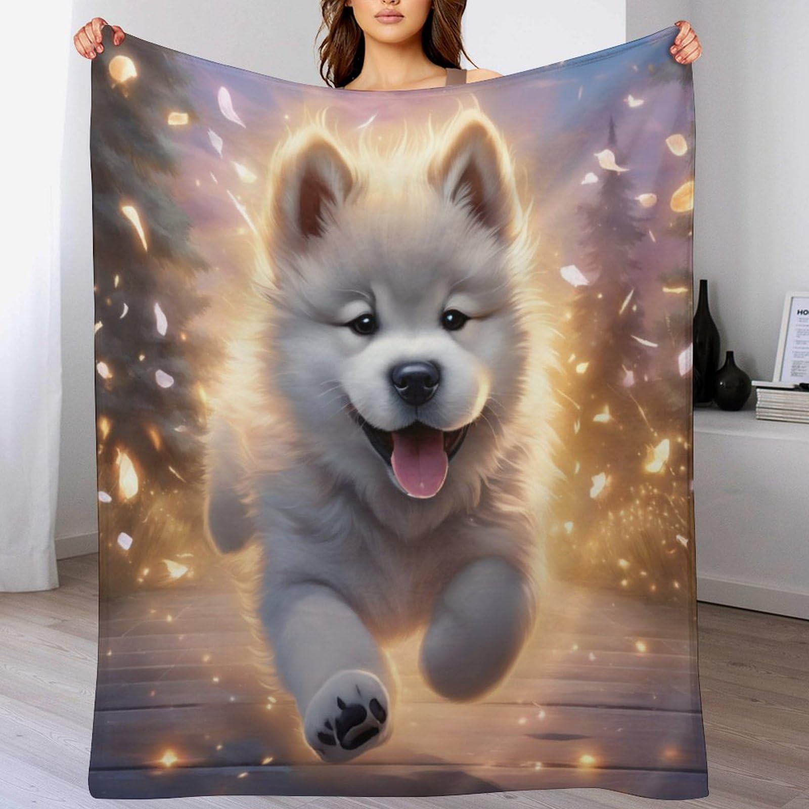 Couverture super douce en flanelle pour chien et plaid lit canapé 100x130cm