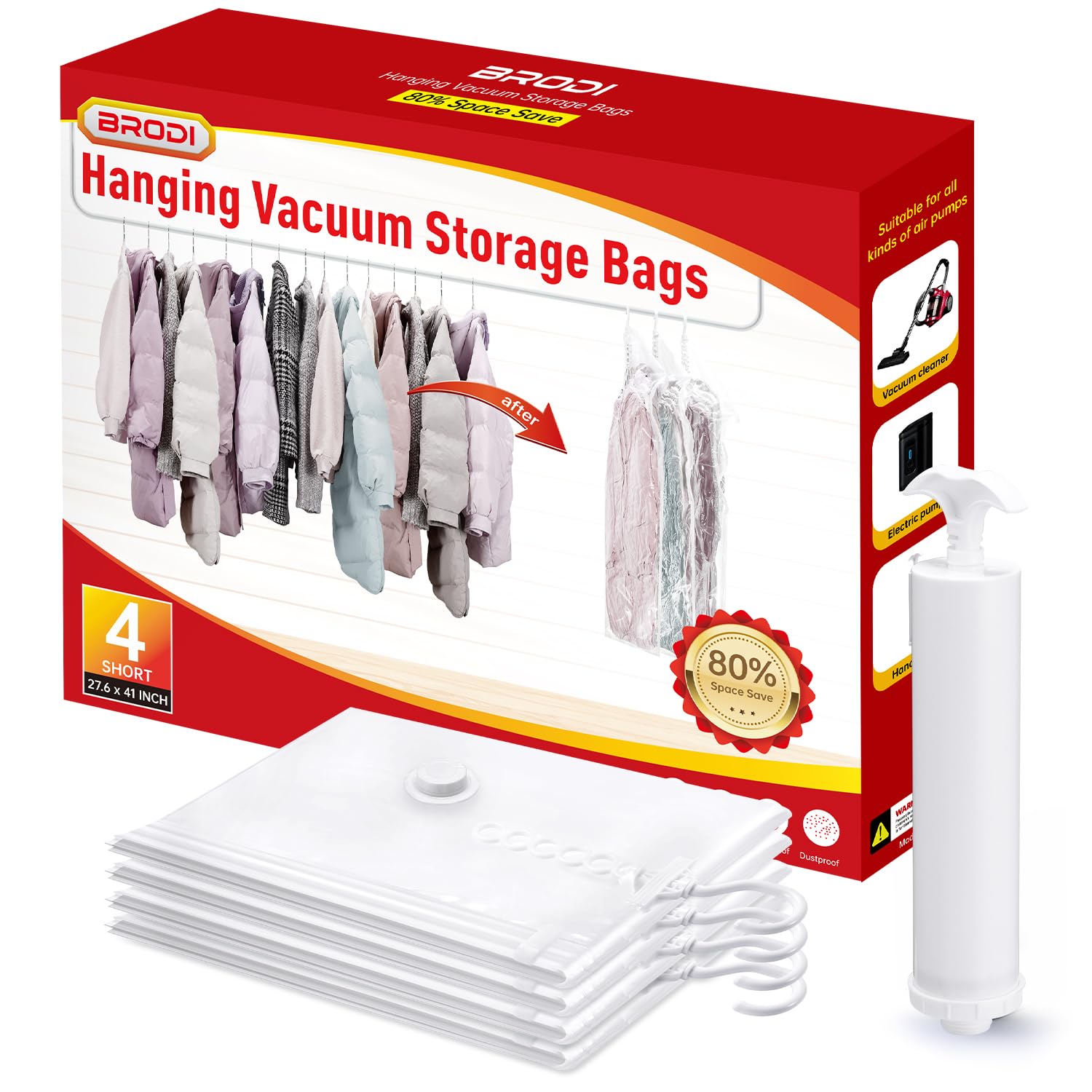 Bolsas de almacenamiento al vacío colgantes para ropa con bomba de mano, bolsa de almacenamiento para abrigos, bolsas de vacío para ropa, bolsas de almacenamiento al vacío que ahorran espacio, ropa,
