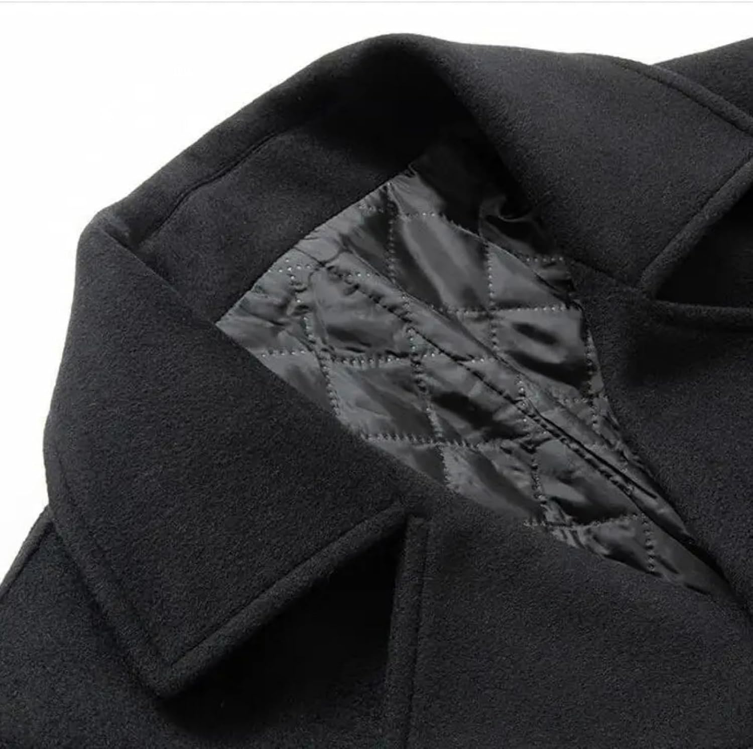 Men's Double-Breasted Long Trench Coat Wool Blends Winter Jacket For Business Pea Coat Male Casual Outerwear