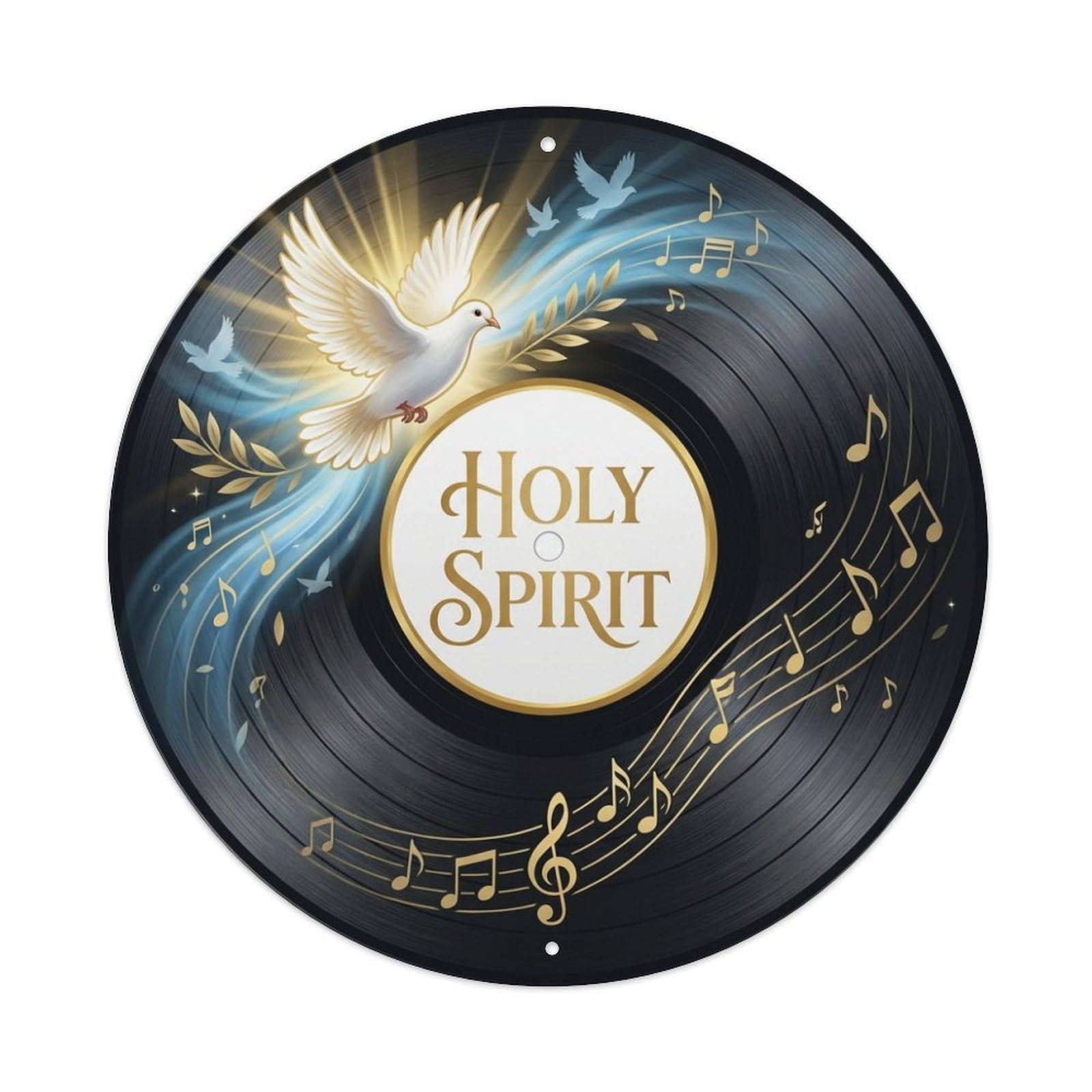 Gospel Music Cover Holy Spirit Vinyl Records Metal Tin Sign