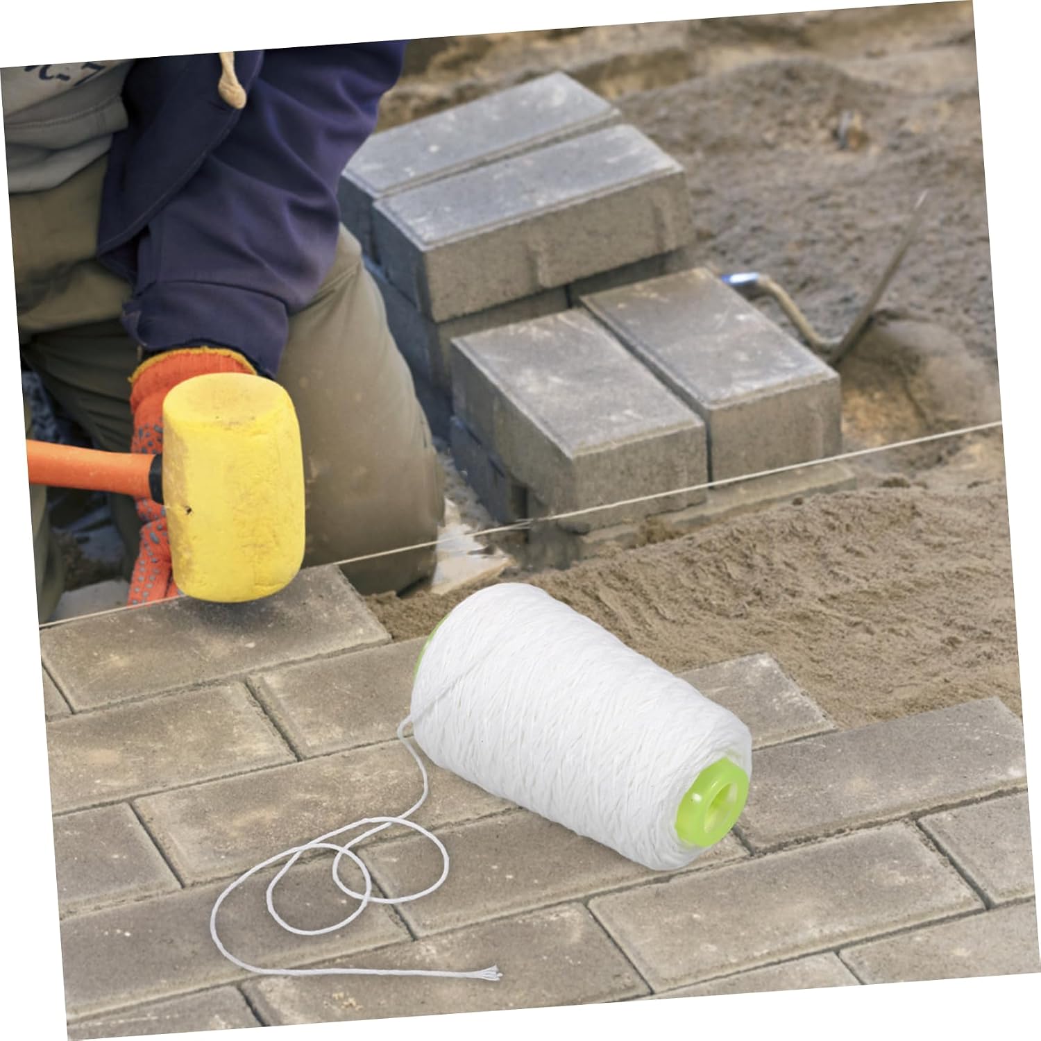 Masonry Line for Bricklaying Cotton String with Ink Absorption Durable Construction Layout Tool for Accurate Measurements and Efficient Work