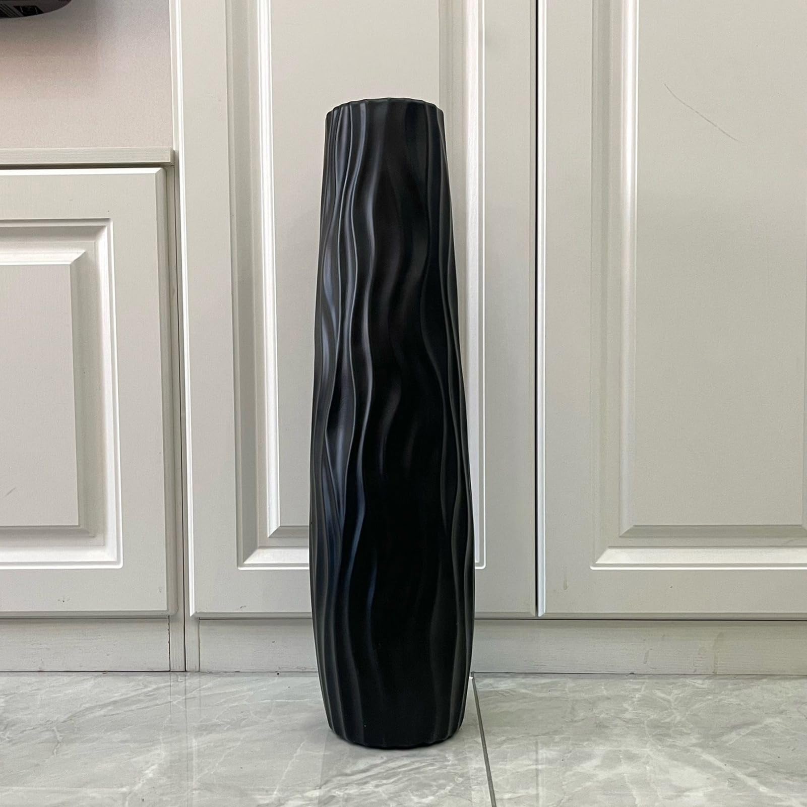 Jarrón alto para suelo, 58 cm de alto, jarrones de pie grandes, decoración moderna de centros de mesa grandes, para el hogar, cocina, granja, dormitorio, lugar de trabajo, sala de estar, boda