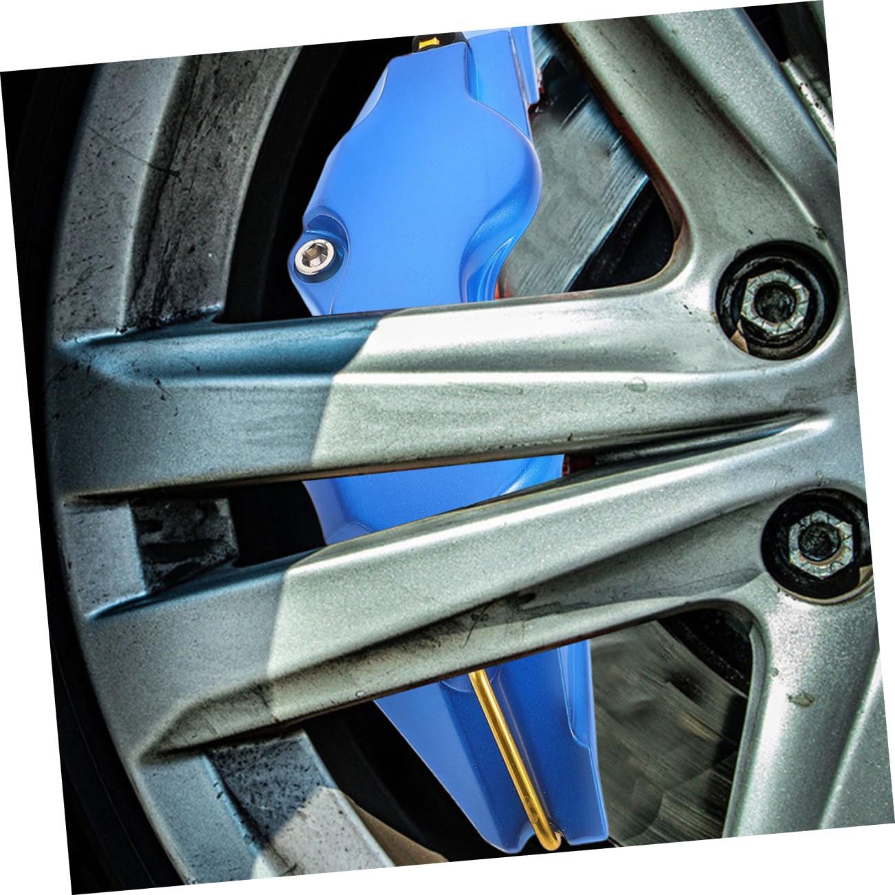 1pair Car Brake Caliper Cover Decorative Brake Caliper Easy Installation High Durability Stylish Wheel Hub Accessory