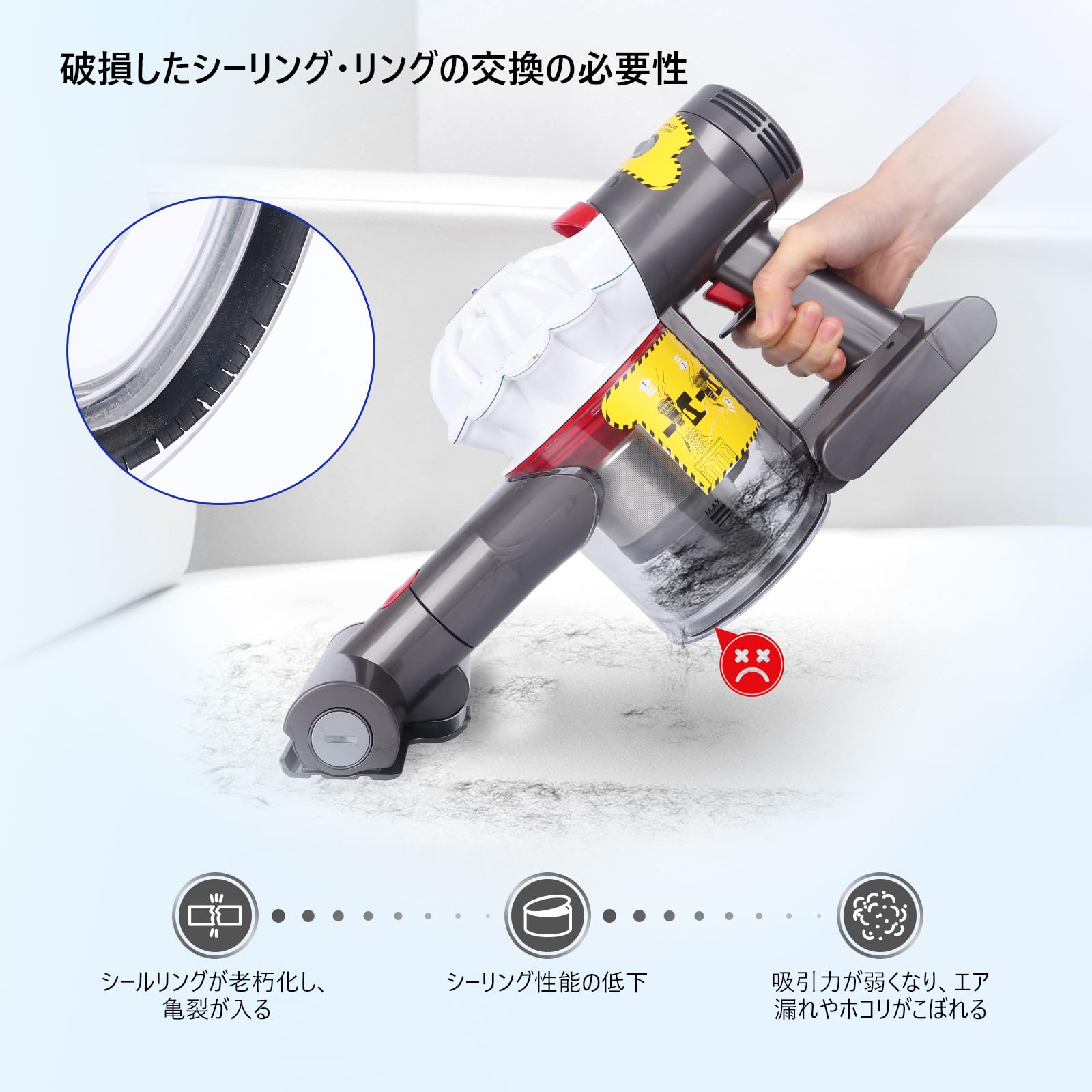 Amazon | ダストボックスの蓋 交換用ダイソン掃除機 V7 V8 SV10