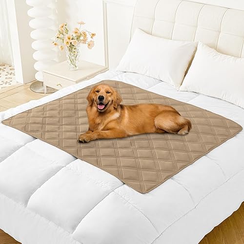 Miniatura 66 de Smiry Manta Impermeable para Cama de Perro 30x70, Manta Suave Reversible para Mascotas, Cubierta Lavable a Prueba de Fugas para Sofá de Gatos y Azul