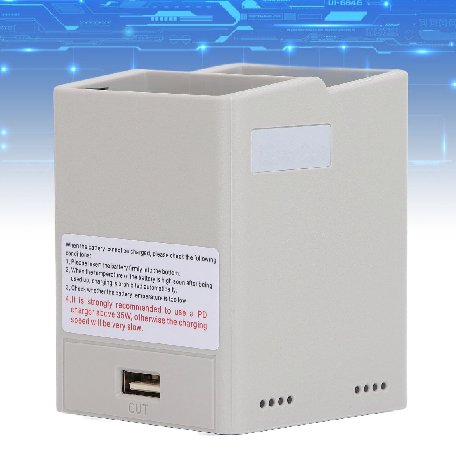 Hub di Ricarica per Batterie per Droni Batteria per Droni a 2 Vie Efficiente Professionale a Doppio Slot con Ricarica per 4 Pro per Serie 3 la possibilità di Dare priorità a una