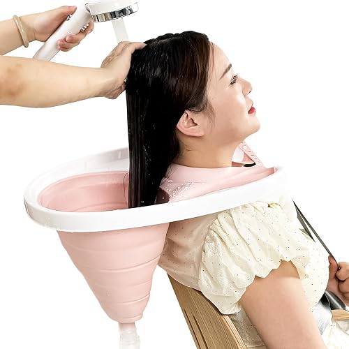 Portable Hair Wash Basin, Foldable Hair Wash Basin, Mobile Salon TPE Foldable Hair Wash Basin for Washing Hair for Pregnant Women Disabled Seniors Elderly