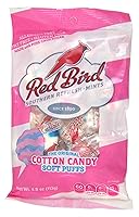 Vista 2 de Red Bird Caramelos de algodón con sabor a azúcar, mentas envueltas individualmente, caramelo único, bolsa de 4 onzas