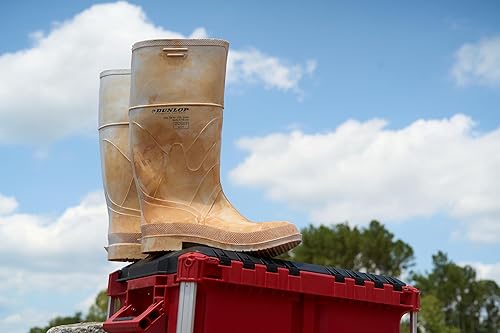 Miniatura 3 de Dunlop 8101208 Botas de PVC blancas con punta de acero de seguridad, 100% PVC impermeable, calzado protector ligero y duradero, antideslizante, para