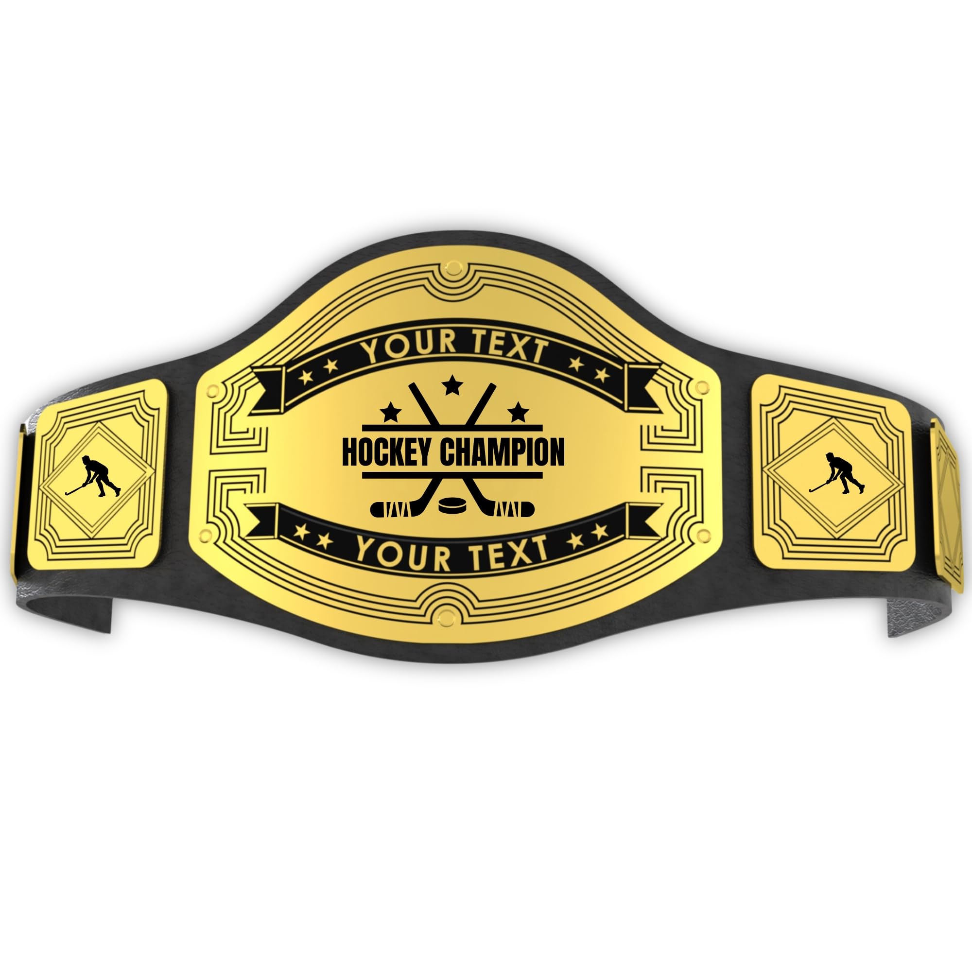 Customized Hockey Championship Belt - Ultimate Hockey Trophies and Awards - Perfect for Hockey Champions and Tournament Prizes (2mm Zinc)