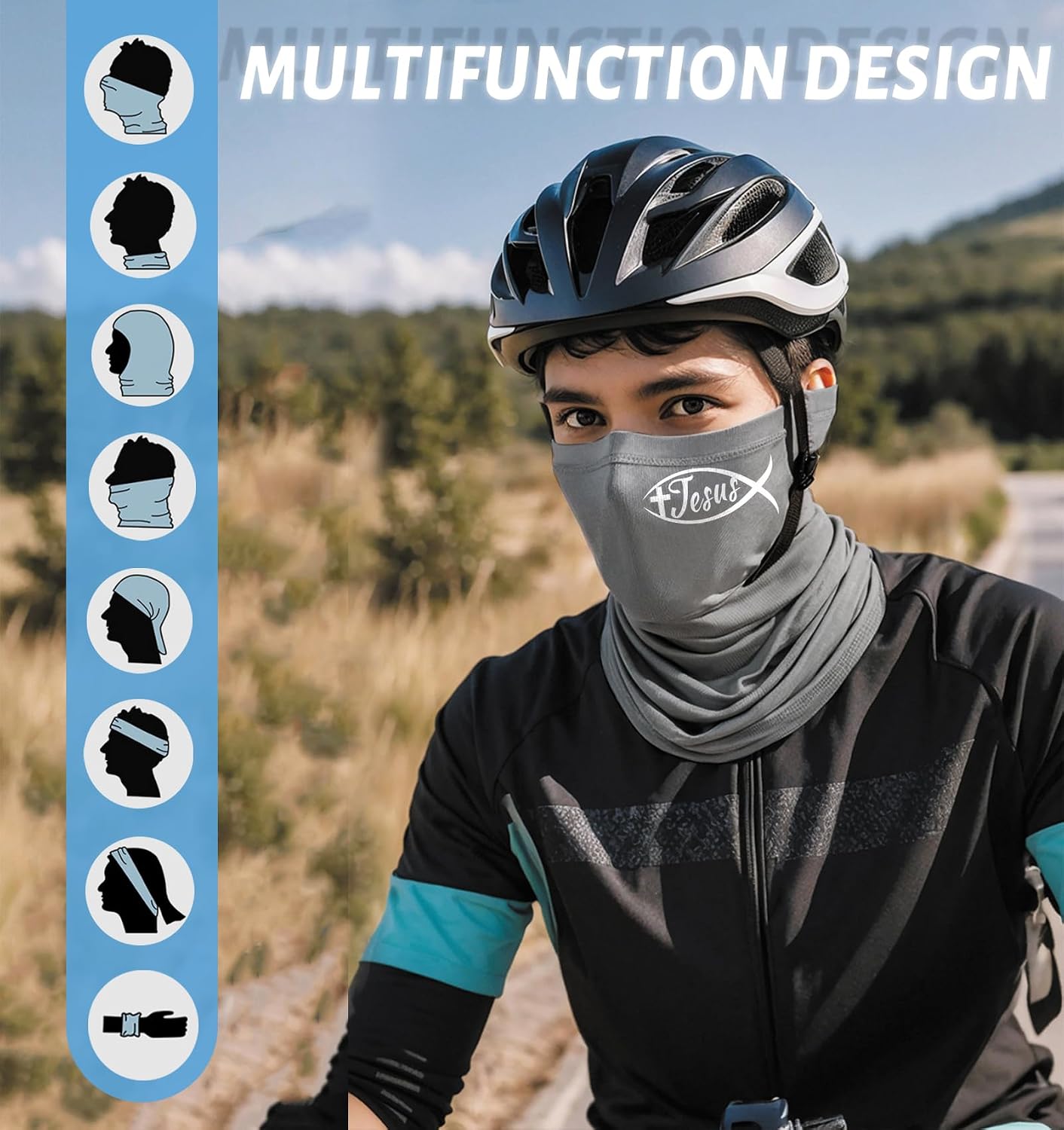 neck gaiters for men bandanas balaclava half face mask men Windproof black ski mask
