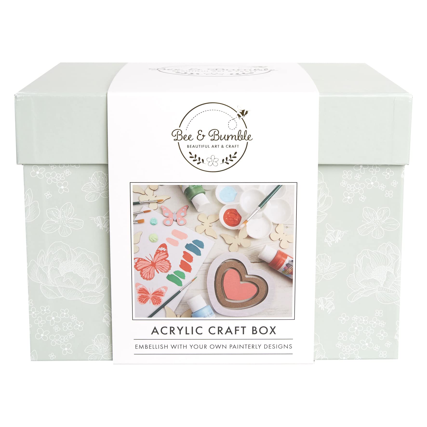 Bee & Bumble Scatola artistica in acrilico, ideale per adulti, bambini, bambini più grandi, artisti professionisti o in erba, colori inclusi per creare splendide opere artistiche