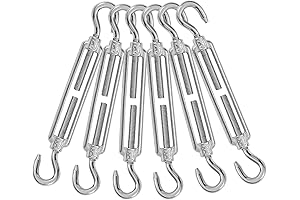 6PCS M6 Hook and Hook Turnbuckle for Cable Railing