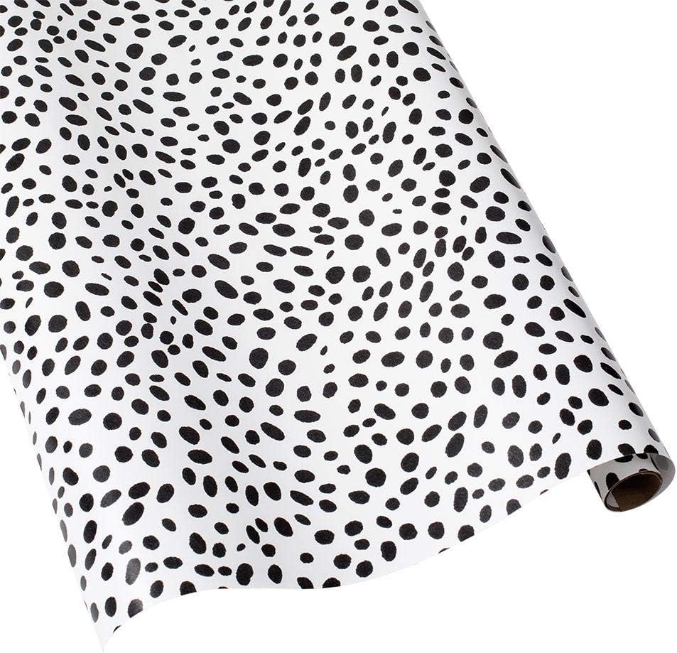 Caspari Spots 30 in. x 5 ft. Wrapping Paper in Black, 3