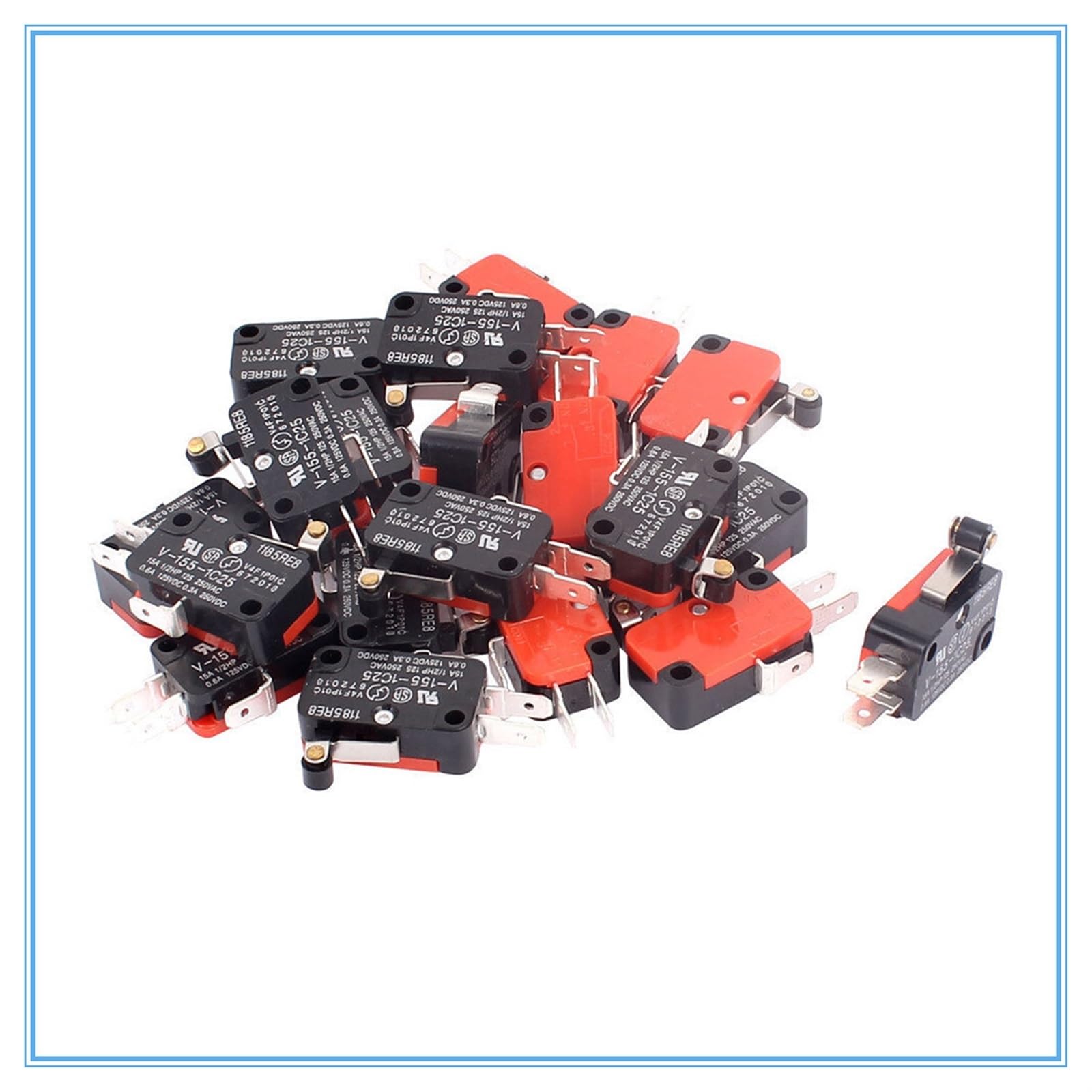Micro interrupteur fin de course V-155-1C25 bras de levier rouleau snap action SPDT