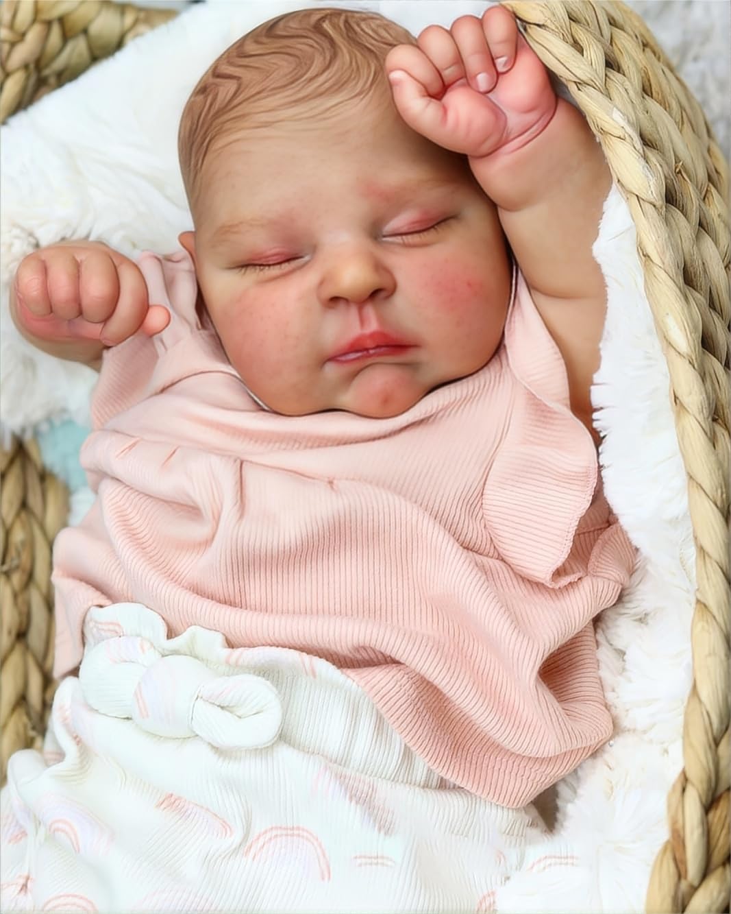 Zero pam Reborn Puppe Mädchen 50cm Reborn Baby Vollsilikon Lebensechte Babypuppe Wie Echtes Newborn Baby Puppe Realistische Puppen Mit Augen Geschlossen