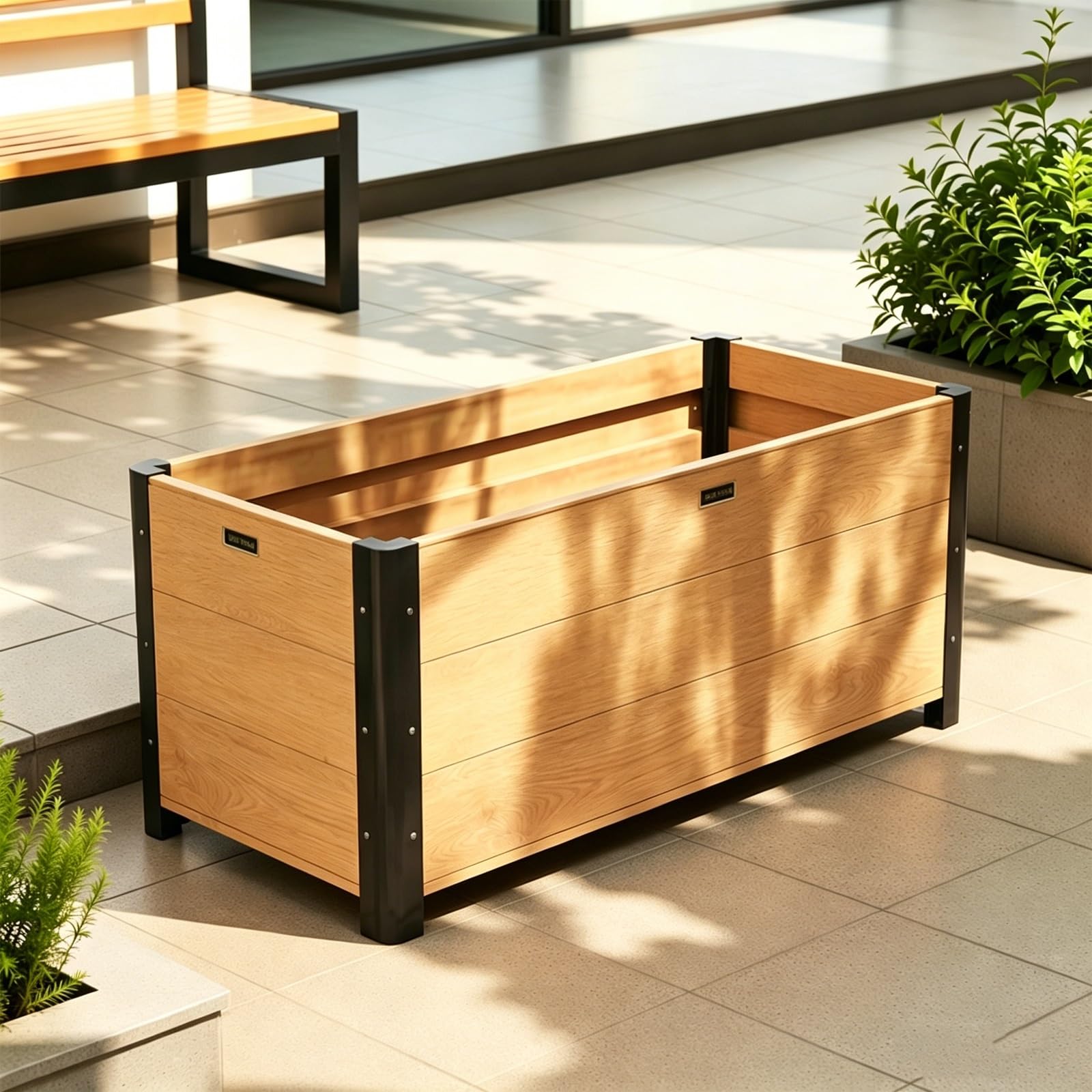 ASYJVWYZ Raised Garden Bed With Legs, Elevated Planter Box Rounded Corners With Drain Hole, For Vegetable Elevated Flower Herbs