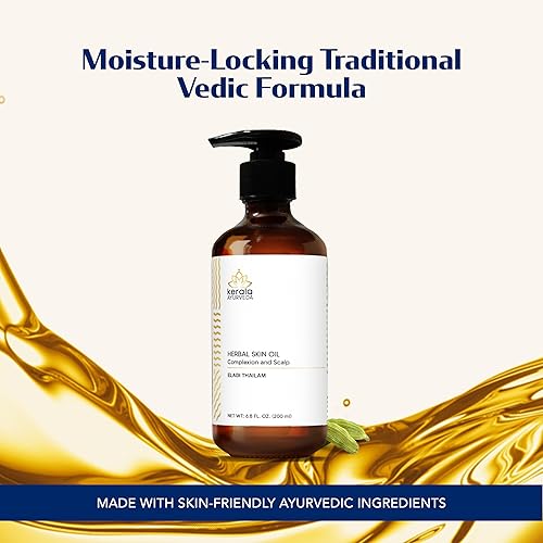 Miniatura 4 de Kerala Ayurveda Aceite de hierbas para la piel (Eladi Thailam)  Aceite de masaje ayurvédico a base de aceite de sésamo para cuerpo radiante y cuero