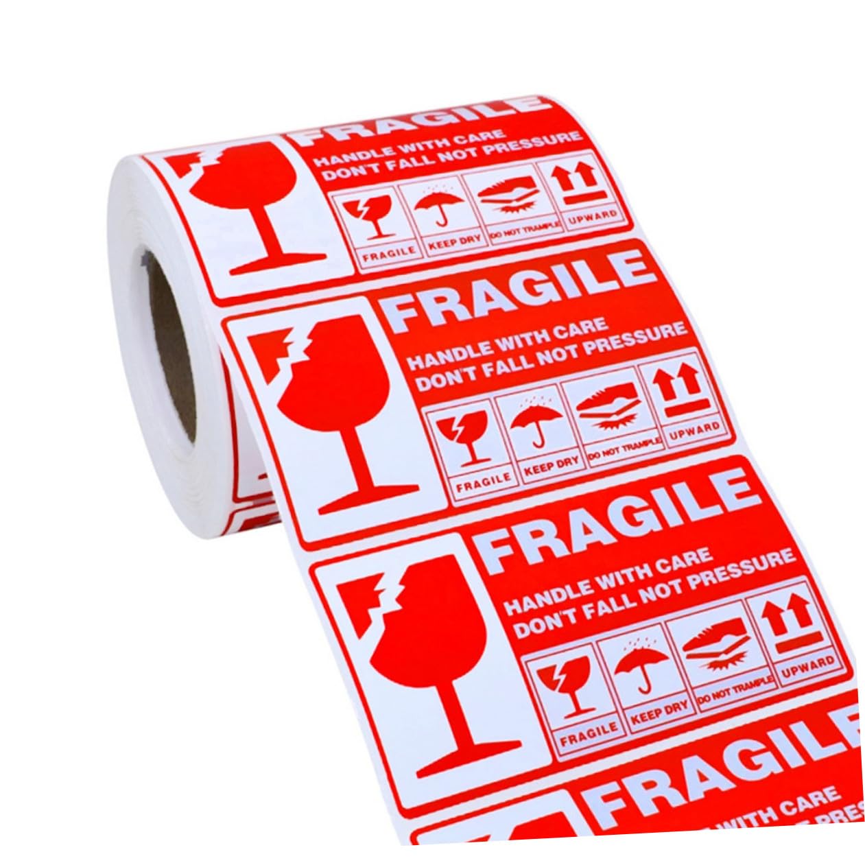 SHINEOFI 900 Pièces Autocollants Fragile, 13x7cm étiquettes d'avertissement Fragile Avec Inscription En Anglais, Taille Autocollant rouge
