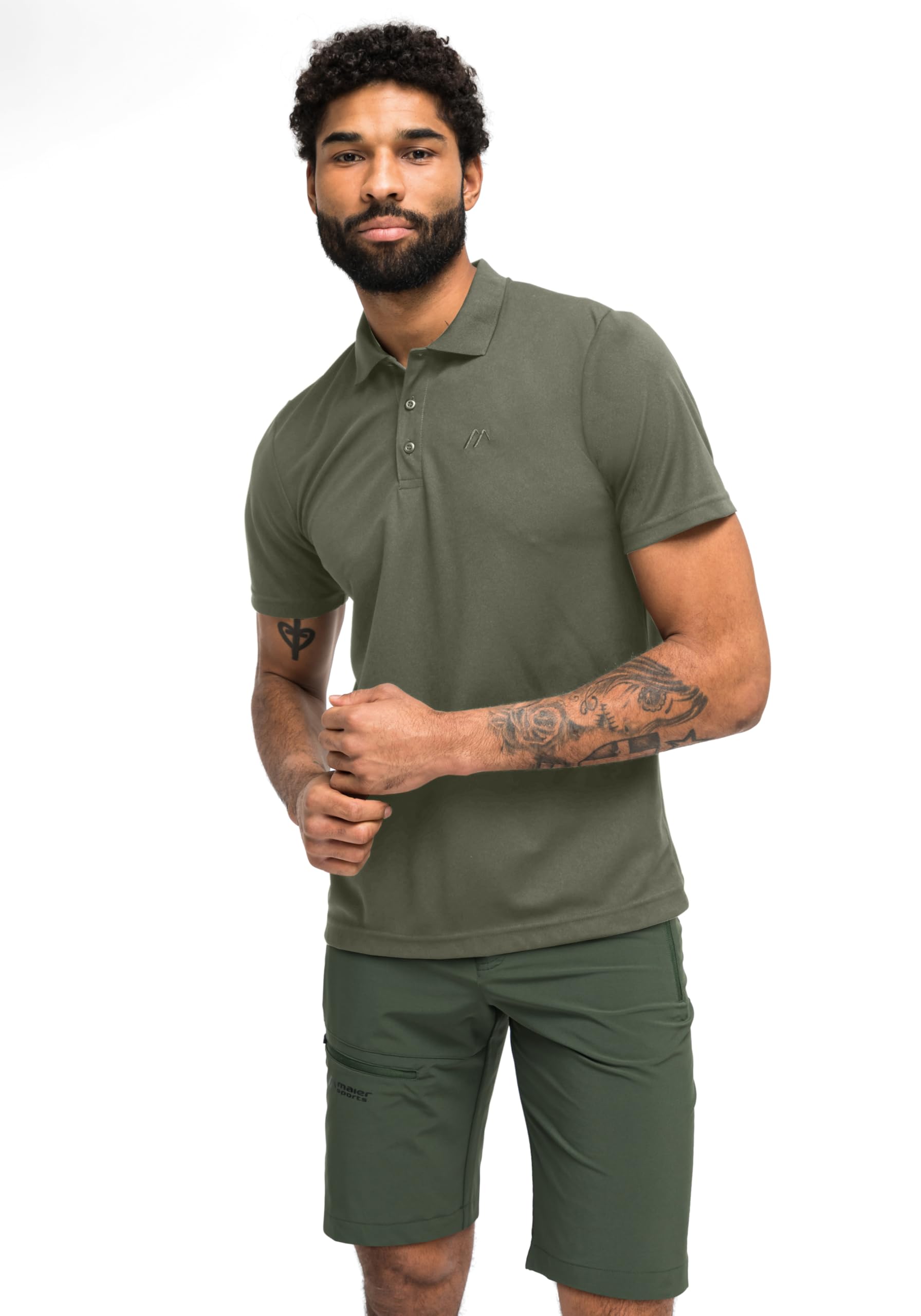 Maier Sports Ulrich Polo Tecnica Uomo | Polo Con Collo a Coste, Materiale Traspirante, Tecnologia Dryprotec, Per Sport e Tempo Libero, Perfetta Per l'Estate