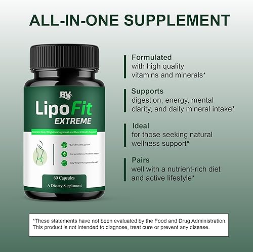 Miniatura 7 de BLUE VIBE Lipofit Extreme Capsules, Lipo Fit Advanced Strength General Health & Wellness Support Supplement, Lipofit Extreme Official Premium All