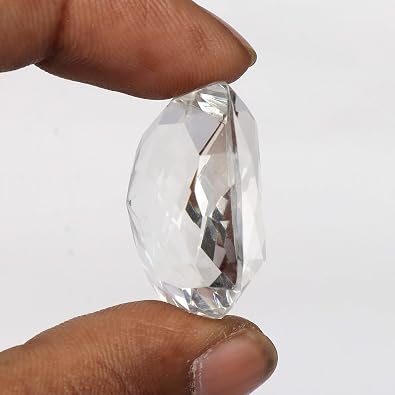 REAL-GEMS Loose Gemstones For Jewelry Making 63.70 Carat White Topaz Cushion Shaped Loose Gemstone Necklace For Women And Men